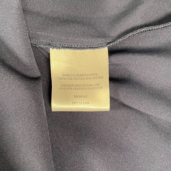 Gal Meets Glam Size 4 Navy Swiss Dot Belted Midi Sheer Elegant Old Money Classic - Picture 10 of 11